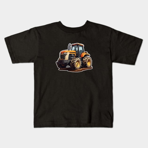 Tractor Trucking Truck Road Farmer Agriculture Vintage Since Kids T-Shirt by Flowering Away